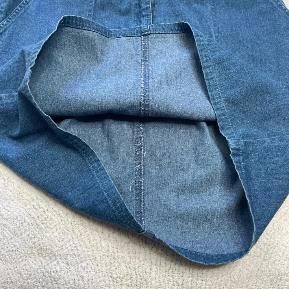 Talbots Blue Denim‎ Straight Mini Skirt~  Size 16~ Casual